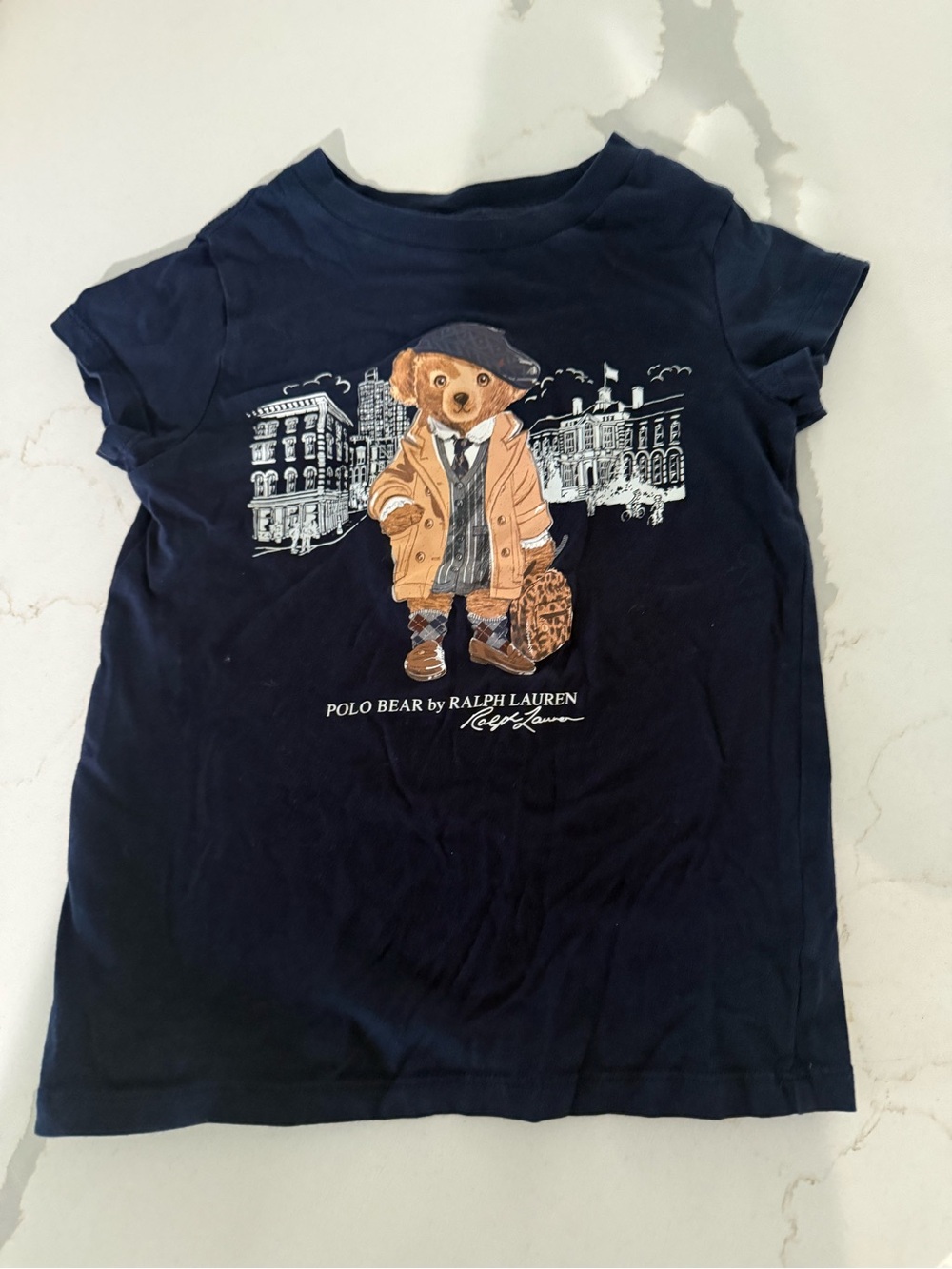 Polo by Ralph Lauren Navy Tee with Polo Bear Graphic